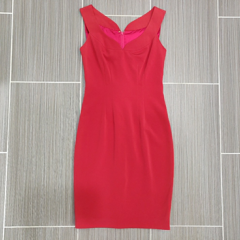 Elie Tahari orange red dress